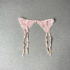 Victoria's Secret Body By Victoria Floral Lace Garter Belt